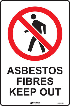 Asbestos Fibres Keep Out Sign - Safety Sign