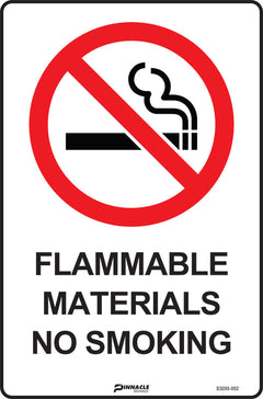 Flammable Materials No Smoking Sign - Safety Sign