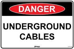 Danger Underground Cables Sign - Safety Sign