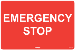 Emergency Stop (No Picto) Sign - Safety Sign