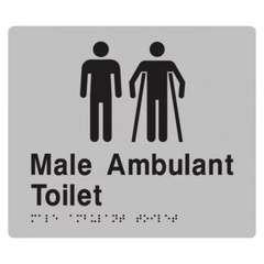 Sign, Male Toilet & Male Ambulant Toilet, , Blue/White PVC - Safety Sign