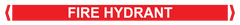 Pipe Markers, , Pack/10 - Fire Hydrant (Red) - Safety Sign