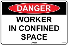 Danger Worker In Confined Space Sign - Safety Sign