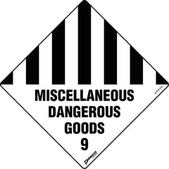 Miscellaneous Dangerous Goods 9 Sign - Safety Sign