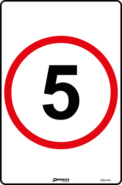 5km/h Roundel Sign - Safety Sign