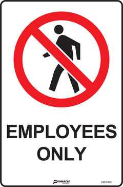 Employees Only Sign - Safety Sign