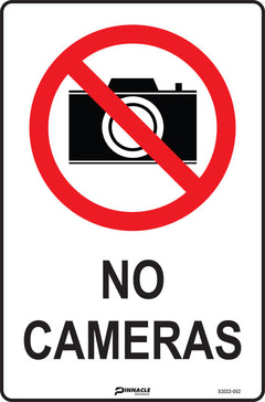 No Cameras Sign - Safety Sign