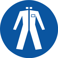 Protective Clothing Pictogram, Disc Sign - Safety Sign
