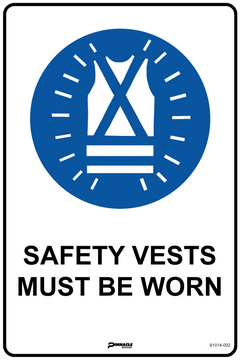 Safety Vests Must Be Worn Sign - Safety Sign