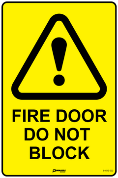 Fire Door Do Not Block Sign - Safety Sign