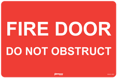 Fire Door Do Not Obstruct Sign - Safety Sign