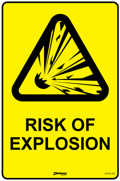 Risk of Explosion Sign - Safety Sign