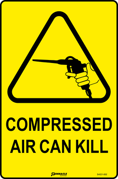 Compressed Air Can Kill Sign - Safety Sign