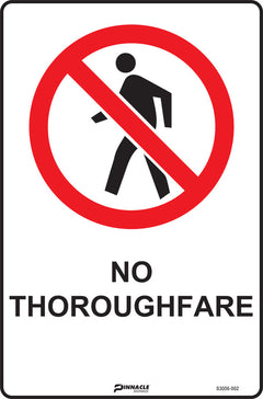 No Thoroughfare Sign - Safety Sign