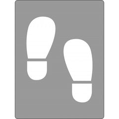 Stencil, Shoe Prints Sign - Safety Sign