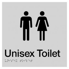 Sign, Unisex Toilet, , Blue/White PVC - Safety Sign