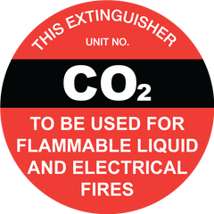 This Extinguisher: CO2, Disc Sign - Safety Sign