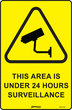 This Area Is Under 24 Hours Surveillance Sign - Safety Sign