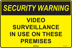 Security Warning Video Surveillance In Use On These Premises Sign - Safety Sign