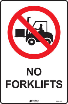 No Forklifts Sign - Safety Sign