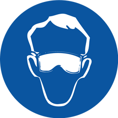 Goggles Pictogram, Disc Sign - Safety Sign