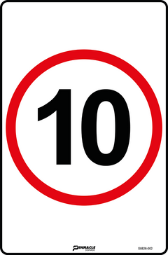 10km/h Roundel Sign - Safety Sign