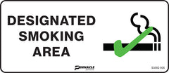 Designated Smoking Area - Safety Sign