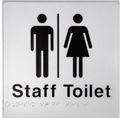 Sign, Unisex Staff Toilet, , Blue/White PVC - Safety Sign