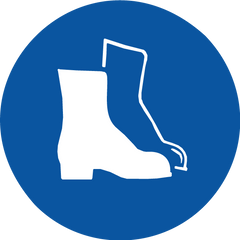 Safety Footwear Pictogram, Disc Sign - Safety Sign