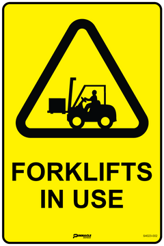 Forklifts In Use Sign - Safety Sign
