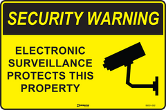 Security Warning Electronic Surveillance Protects This Property Sign - Safety Sign