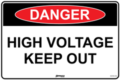 Danger High Voltage Keep Out Sign - Safety Sign