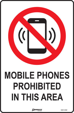 Mobile Phones Prohibited In This Area Sign - Safety Sign