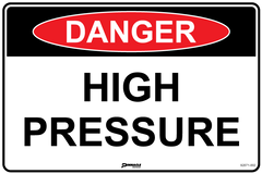 Danger High Pressure Sign - Safety Sign