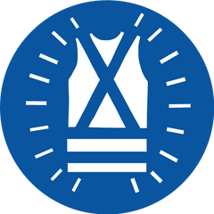 Safety Vests Pictogram, Disc Sign - Safety Sign