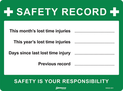 Safety Record Board Sign - Safety Sign
