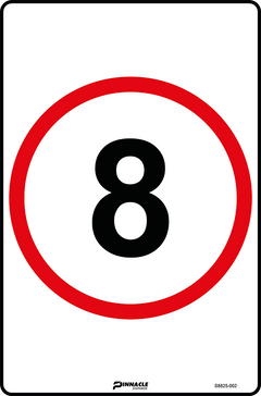 8km/h Roundel Sign - Safety Sign