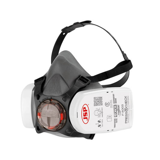 JSP Safety Force Typhoon 8 Half Mask Respirator Asbestos/Silica/Dust Retail Kit With P2 Filters