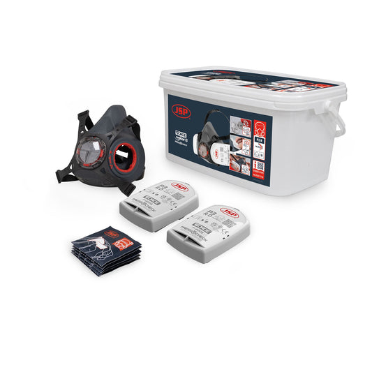 JSP Safety Force Typhoon 8 Half Mask Respirator Asbestos/Silica/Dust Kit With P2 Filters