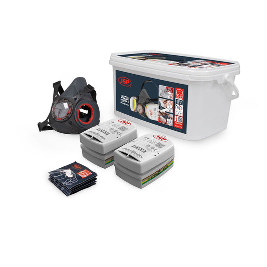 JSP Safety Force Typhoon 8 Half Mask Respirator Multi-Gas Kit With ABEK1P2 Filters