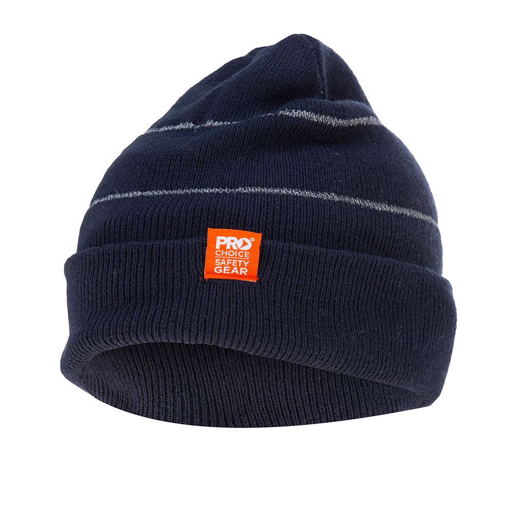 Pro Choice Safety Gear Beanie With Retro-Reflective Stripes