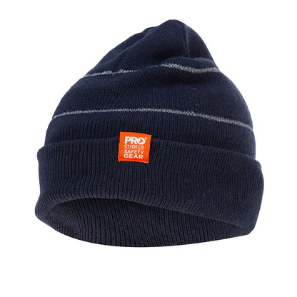 Pro Choice Safety Gear Beanie With Retro-Reflective Stripes