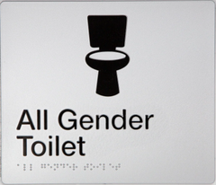 Sign, All Gender Toilet, , Blue/White PVC - Safety Sign