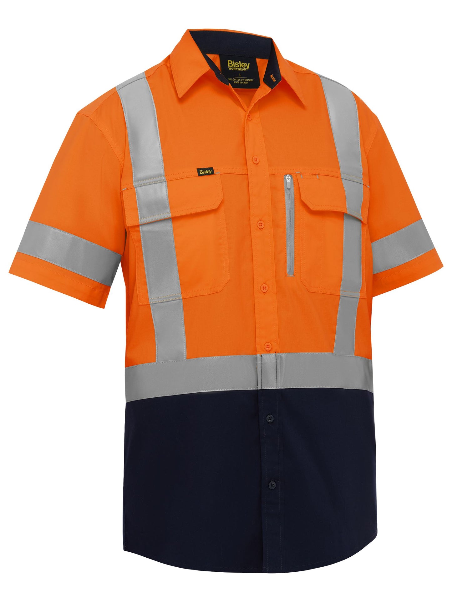 BS1176XT X Taped Hi Vis Stretch Cotton Shirt