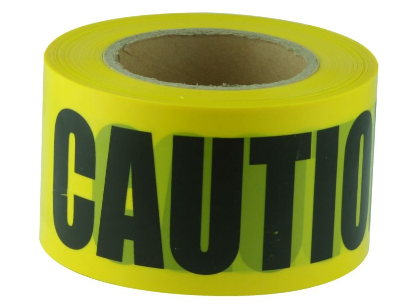 Maxisafe BTC710 Barricade/Barrier Tape Caution - black on yellow
