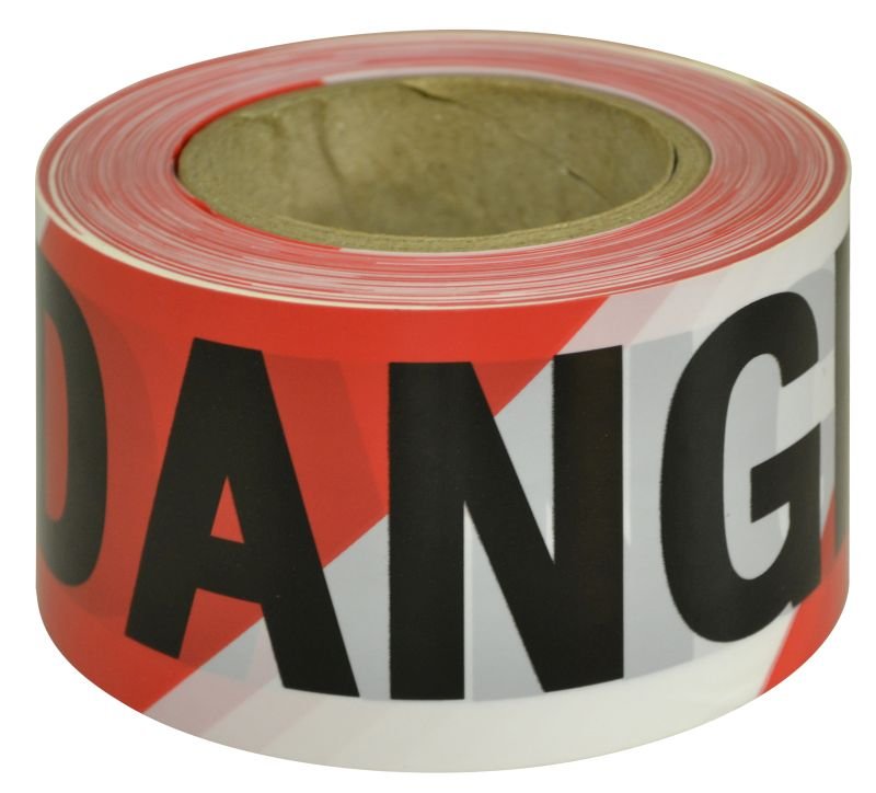 Maxisafe BTD711 Barricade/Barrier Tape Danger - black on red/white