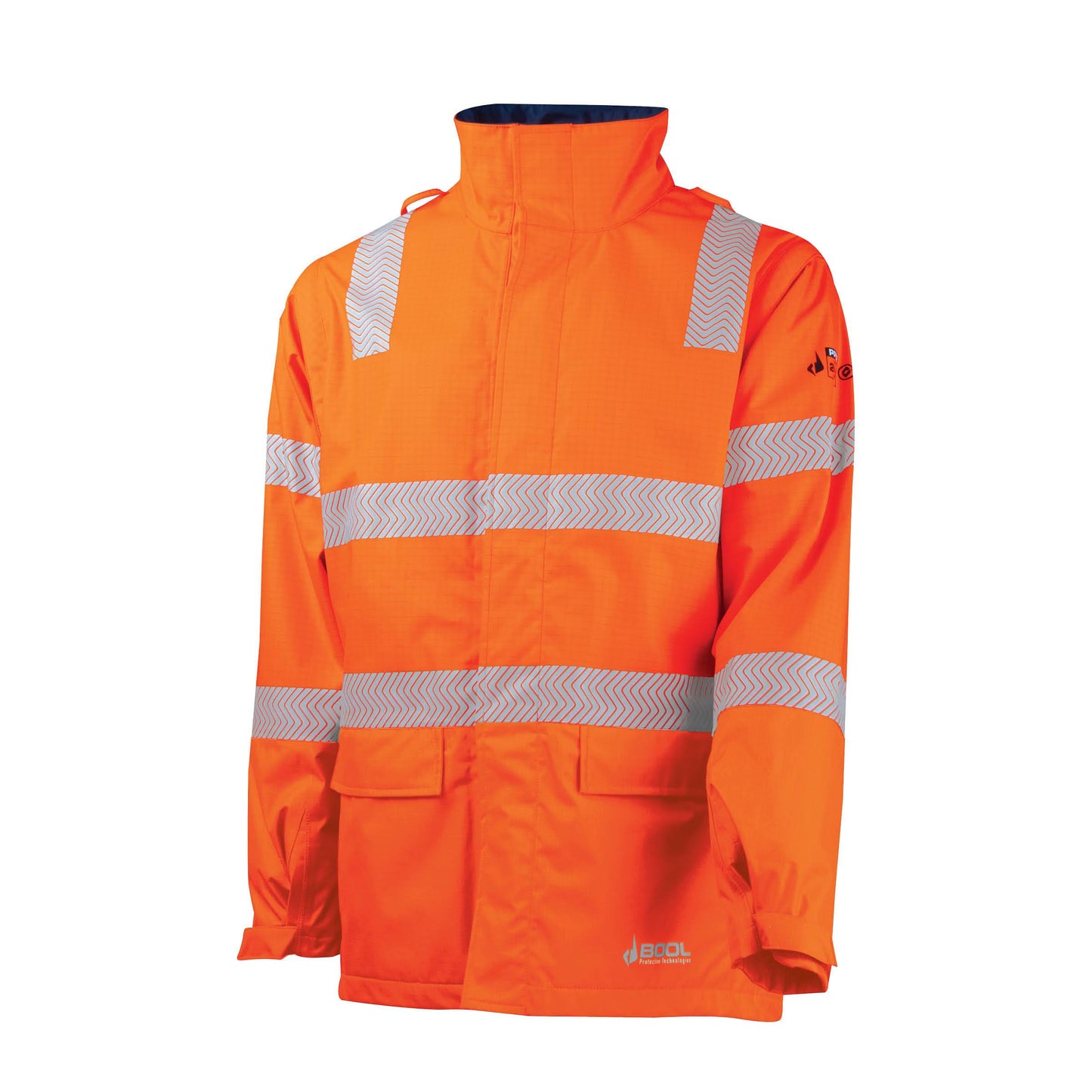 BW1340T4 Hi-Vis PPE 3 Parka with Zip-Off Sleeves and Segmented FR Tape