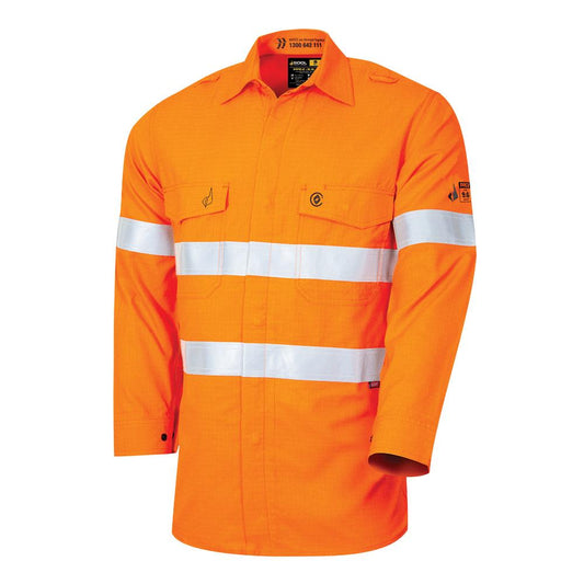 BW1590T1 Regular Weight PPE 2 L/S FR Shirt with LOXY™ FR Reflective Tape
