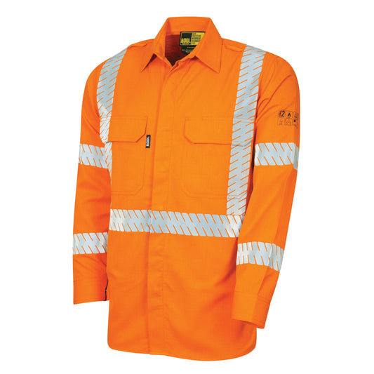 BW1590T5 Regular Weight PPE 2 L/S FR Shirt with Segmented LOXY™ FR Reflective Tape