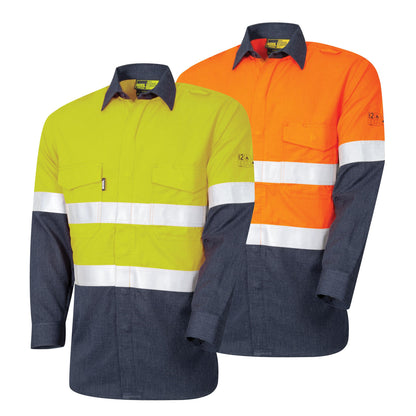 BW2590T1 Regular Weight PPE 2 L/S Two Tone FR Shirt with LOXY™ FR Reflective Tape